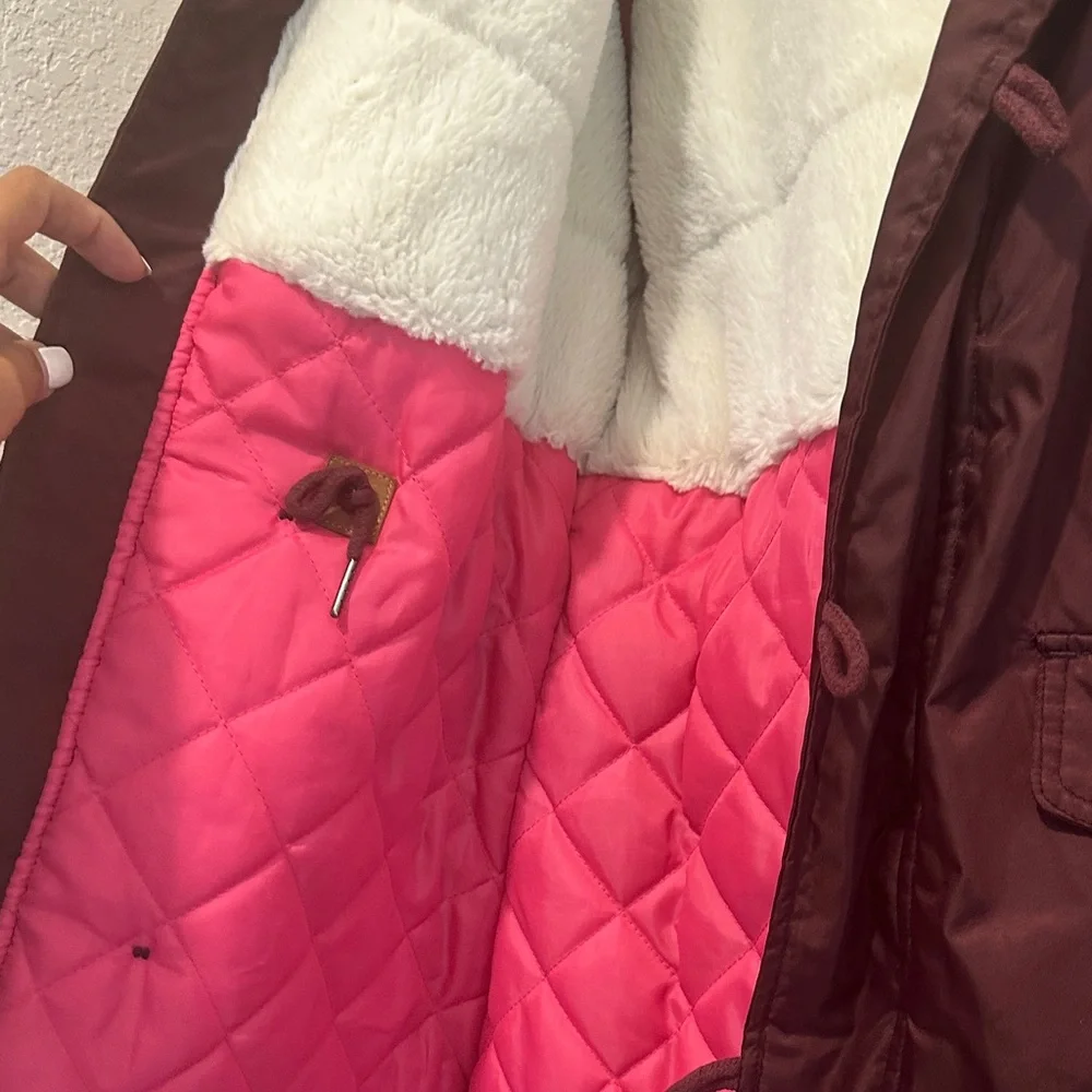Women's Maroon Insulated Ski Jacket - Picture 8 of 16